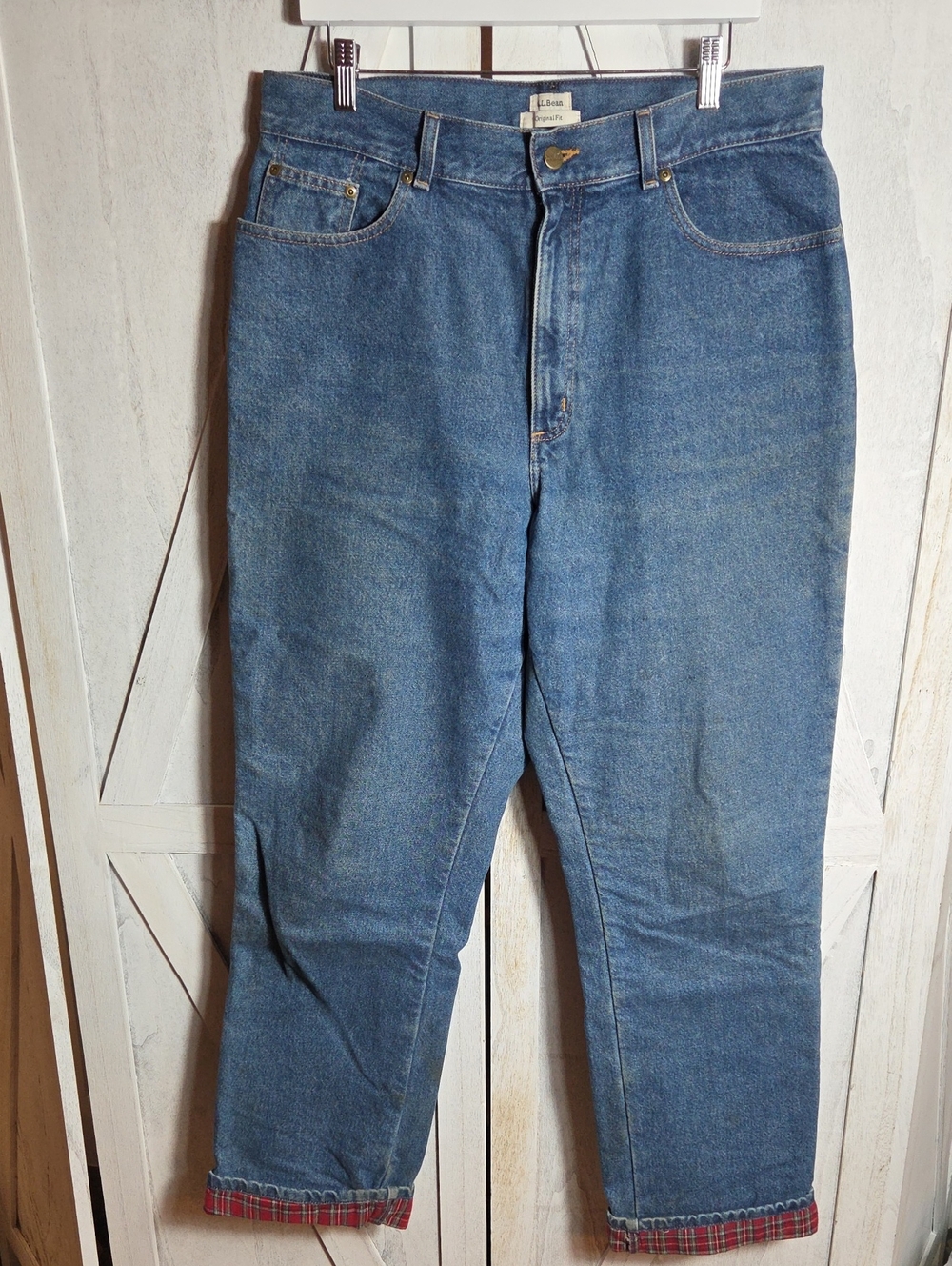 L.L. Bean 100% Cotton Original Fit Fully Lined Jeans Size 16 Tall